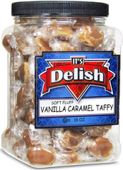 Vanilla Caramel Taffy   – 18 OZ Jumbo  Jar