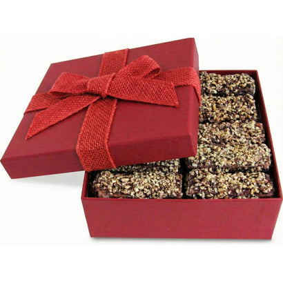 Viennese Crunch Gift Box | 16 OZ Premium Dark Chocolate Toffee Coated With Chopped Nuts