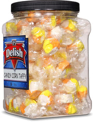 Candy Corn Style Taffy Chews , 18 OZ Jumbo Container