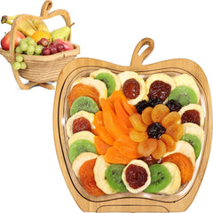 Dried Fruit Gift Basket – Bamboo Wood 3-in-1 Gift