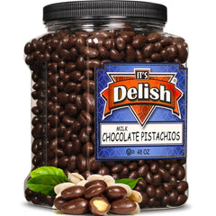 Milk Chocolate Covered Pistachios   48 OZ Jumbo Container