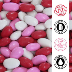 Red Pink & White Jordan Almonds Mix | 3.5 LBS Jumbo Container