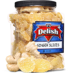 Crystallized Ginger Slices , 2.2 Lb  Jumbo Reusable Container