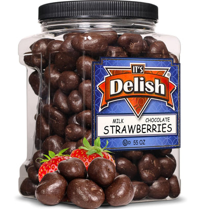 Milk Chocolate Strawberries  55 0z  Container