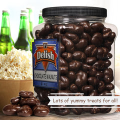 Dark Chocolate Covered Walnuts , 48 OZ Jumbo Container