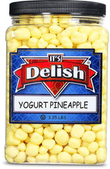 Yogurt Covered Pineapple Dices , 3 LBS Jumbo Jar