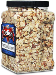 Toasted Sliced Almonds  –  28 OZ   Jumbo Container -