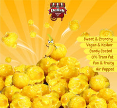 Yellow Banana Popcorn   16 Oz Jumbo Container