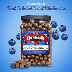 Milk Chocolate   Blueberries  , 3 LBS Jumbo Jar