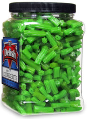 Apple Green Licorice Bits  2.5 LBS (40 Oz) Jumbo Container Jar