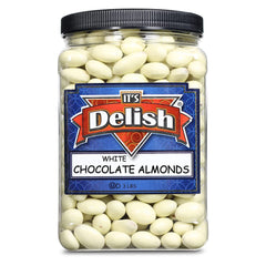 White Chocolate Covered Almonds 3 LBS Jumbo Container Jar