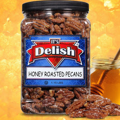 Honey Roasted Pecans  1.15 LBS Reusable Jumbo Container