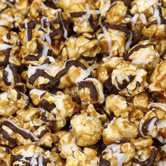 Chocolate Drizzle Zigzag Popcorn – 16 Oz (1 Lb) Jumbo Container