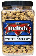 Toffee Coated Cashews - 2.3 LBS  Container Jar