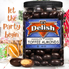 Chocolate Covered Toffee  Almonds  48 OZ Jumbo Container