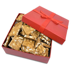 Classic Peanut Brittle Gift Red Box Gourmet Peanut Brittle Red Gift Box