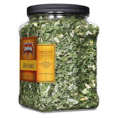 Dried Leek Flakes, 5 OZ Jumbo Container Jar