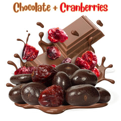 Dark Chocolate Covered Cranberries, 3 LBS Jumbo Container