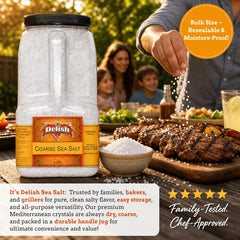 Coarse Sea Salt  7 LBS Bulk Restaurant Gallon Jug