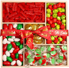 Christmas Candy Gift Tray | Wood Platter with Holiday Treats