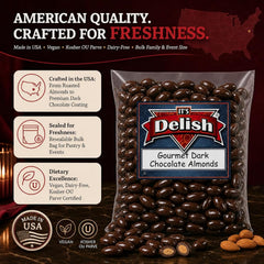 Gourmet Dark Chocolate Covered Almonds by Its Delish