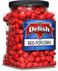 Red Cherry Flavored Popcorn  16 Oz Jumbo Container