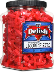 Watermelon Licorice Bits  2.5 LBS (40 Oz) Jumbo Container Jar