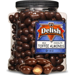 Milk Chocolate Toffee Coated Almonds  48 Oz Jumbo Container