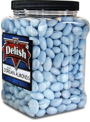 Pastel Light Blue Jordan Almonds, 3.5 lbs Jumbo Container