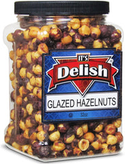 Glazed Hazelnuts, 30 Oz Jumbo Reusable Container Jar