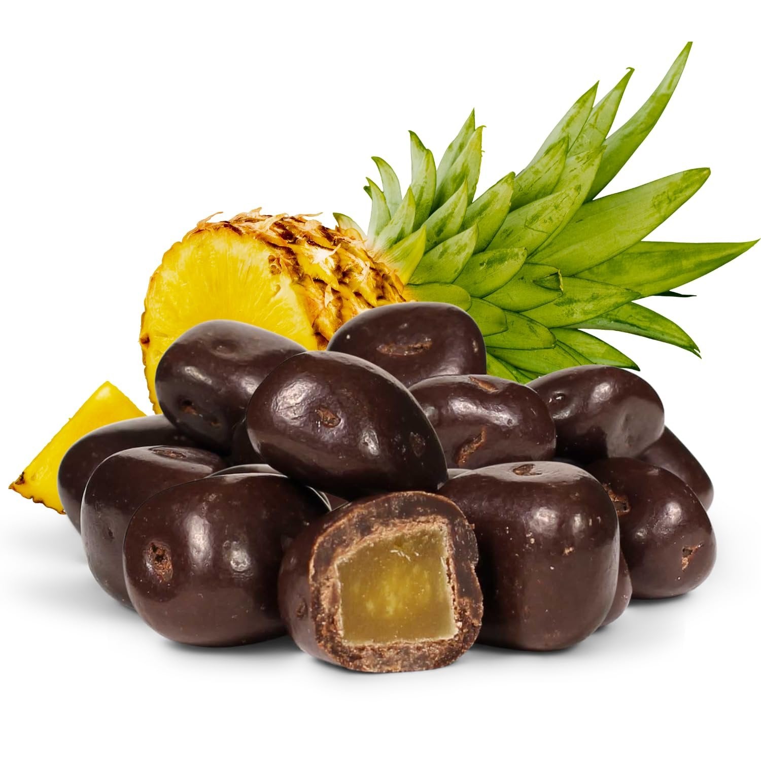 Dark Chocolate Dried Pineapple Bits