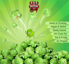 Green Apple Flavored Popcorn,16 Oz  Jumbo Container