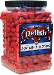 Red Jordan Almonds, 3.5 lbs Jumbo Container