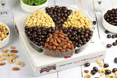 Gourmet Nut & Chocolate Variety 6-Section Gift Tray