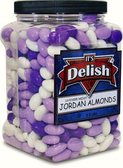 Lavender Purple & White Jordan Almonds Medley , 3.5 LBS Jumbo Jar