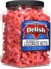 Pink Lemonade Licorice Bits  2.5 LBS  Jumbo Container Jar