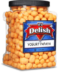 Yogurt Covered Dried Papaya Dices, 3 LBS Jumbo Container