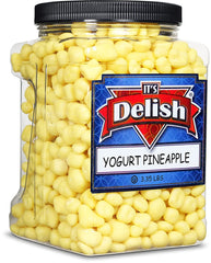 Yogurt Covered Pineapple Dices , 3 LBS Jumbo Jar