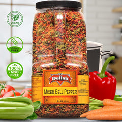 Red & Green Bell Peppers Mix- (3 lbs) Gallon Size Jug