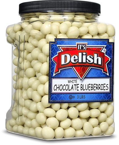 White Chocolate  Blueberries 3 LBS Jumbo Container Jar