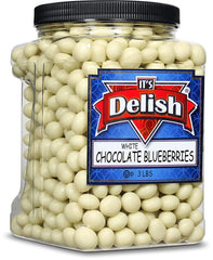 White Chocolate  Blueberries ,3 LBS Jumbo Container Jar