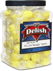 Yellow Mango Taffy Chews  18 Oz Jumbo Jar