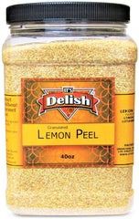 GRANULATED LEMON PEEL – 40 OZ JUMBO CONTAINER