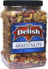 Deluxe Roasted Salted Mixed Nuts in Sea Salt  – Bulk 2 lbs. Jumbo Jar