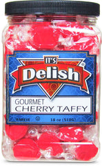 Cherry Red Taffy Chews  18 Oz Jumbo Container