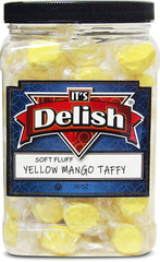 Yellow Mango Taffy Chews  18 Oz Jumbo Jar