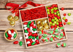 Christmas Candy Gift Tray | Wood Platter with Holiday Treats