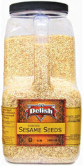 Toasted Whole Sesame Seeds - 5 LB Gallon Size Container Jug