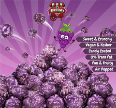 Purple Grape Flavored Popcorn   16 Oz Jumbo Container