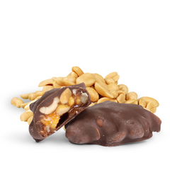 Peanut Caramel Clusters with Dark Chocolate